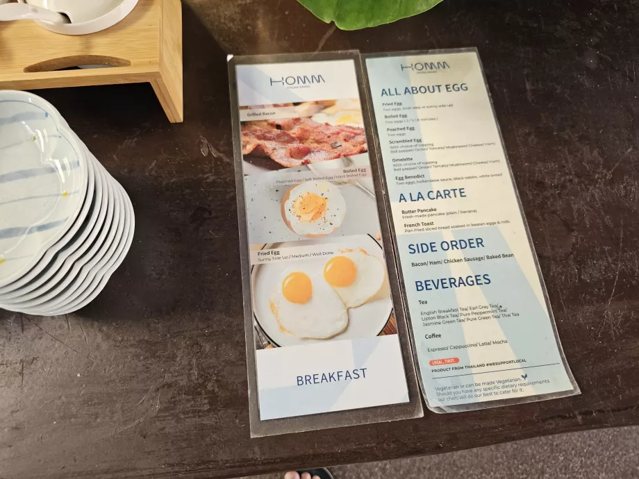 Raňajky - stanica s vajíčkami