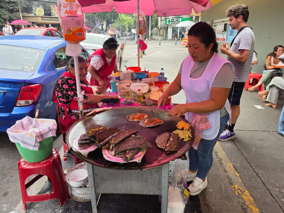 Pouličný stánok s quesadillou