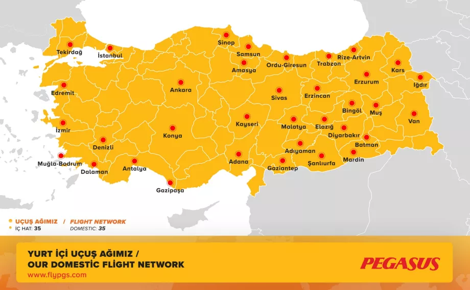 Mapa vnútroštátnych trás