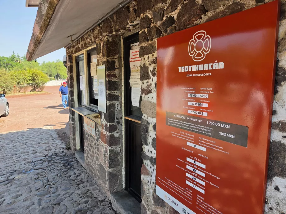 Ceny a otváracie hodiny v Teotihuacáne