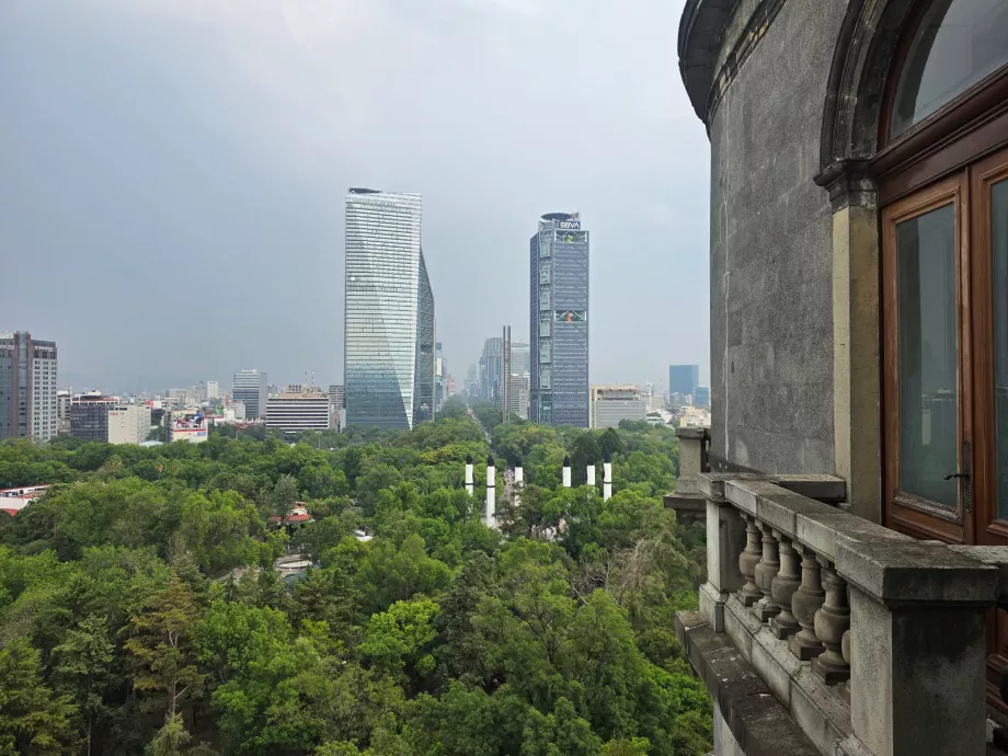 Hrad Chapultepec, pohľad na mesto