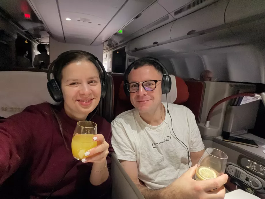 My na stredných sedadlách