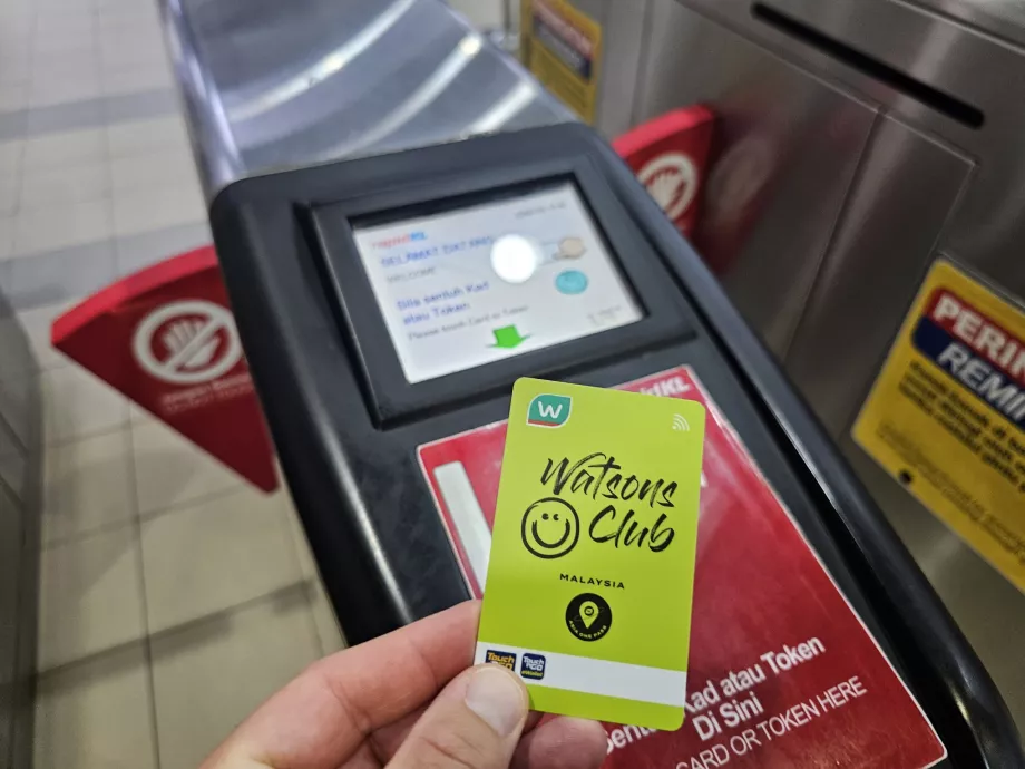 Používanie karty Touch-n-Go na vstup do metra