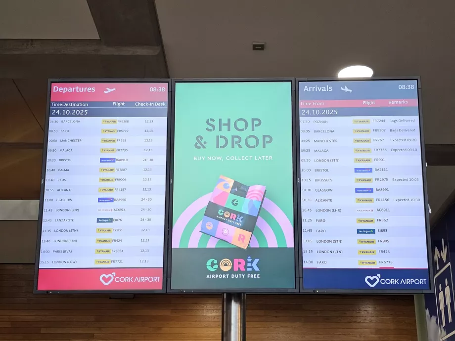 Príchody a odchody - tabule