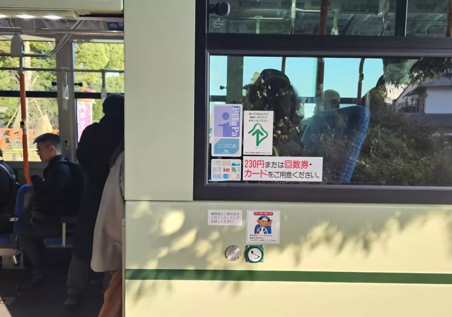 Informácie o možnostiach platby v autobuse