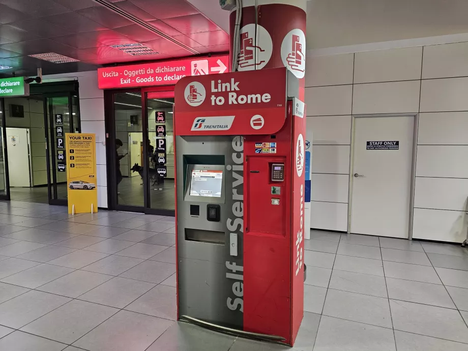 Predajný automat na lístky Trenitalia AirLink