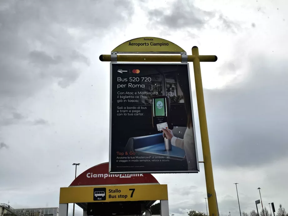 Informácie o platení kartou v mestskom autobuse ATAC