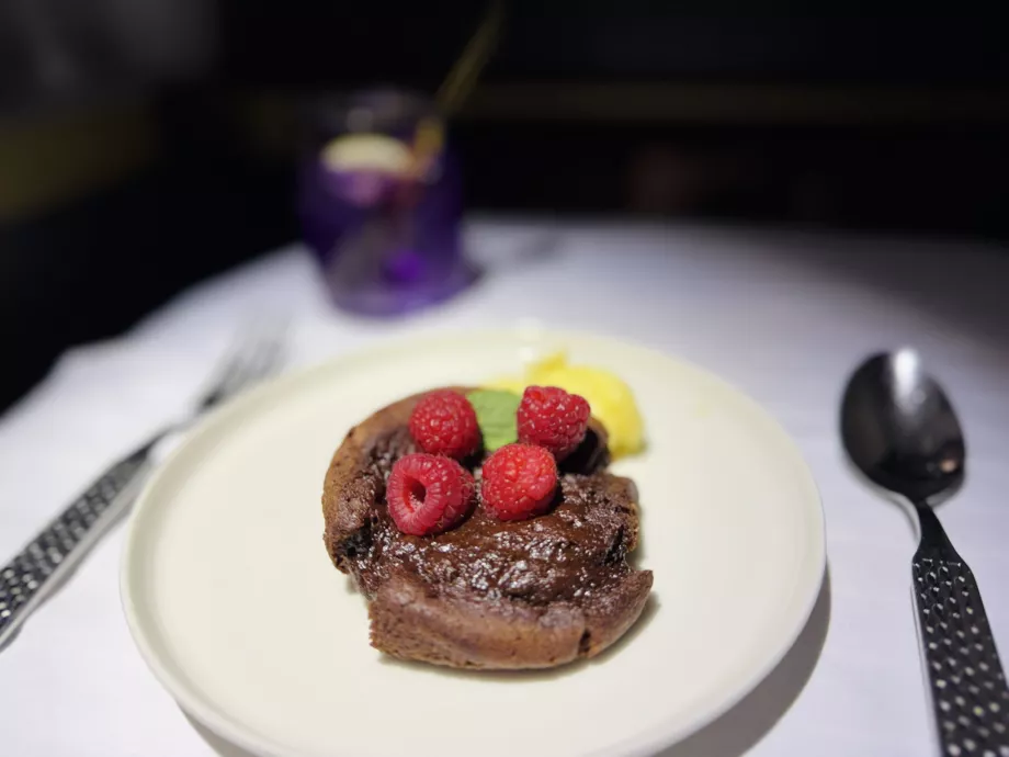 Čokoládový a karamelový fondán