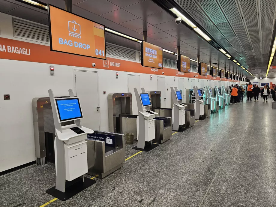 Automatické odbavenie na letisku Malpensa