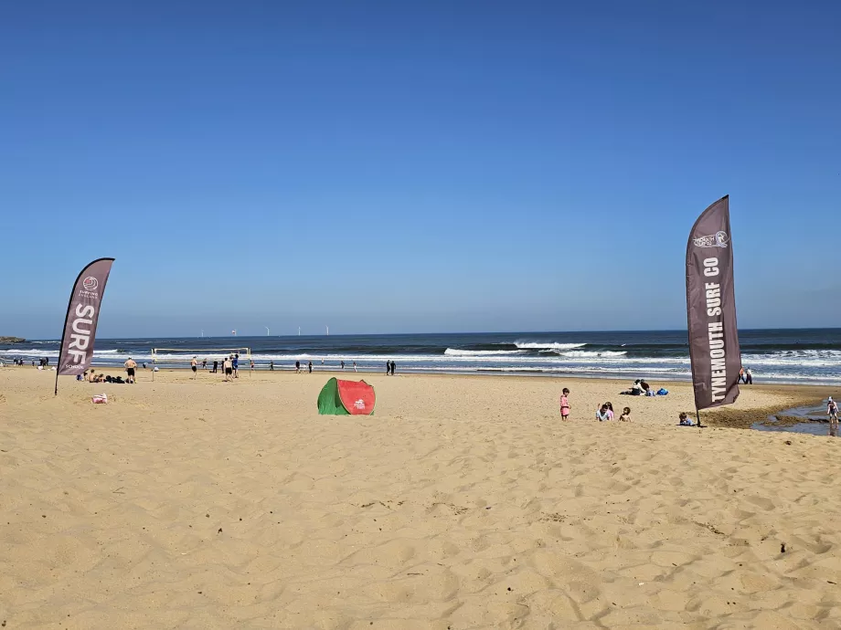 Surfovanie na pláži Long Sands