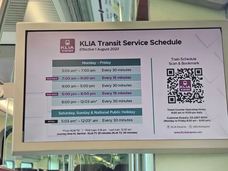 Frekvencia KLIA Transit
