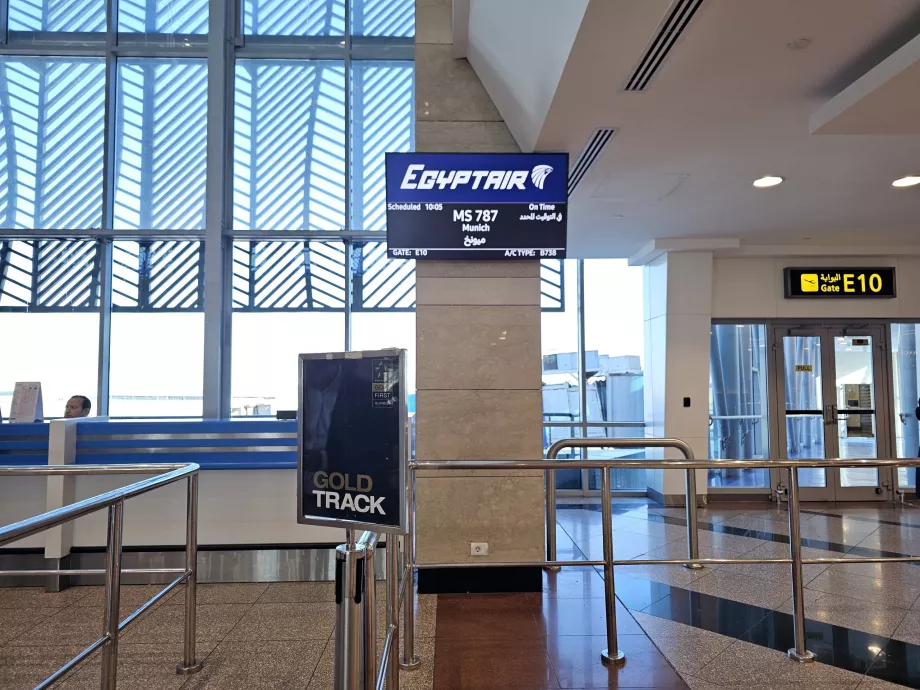 Nástup na let do Mníchova