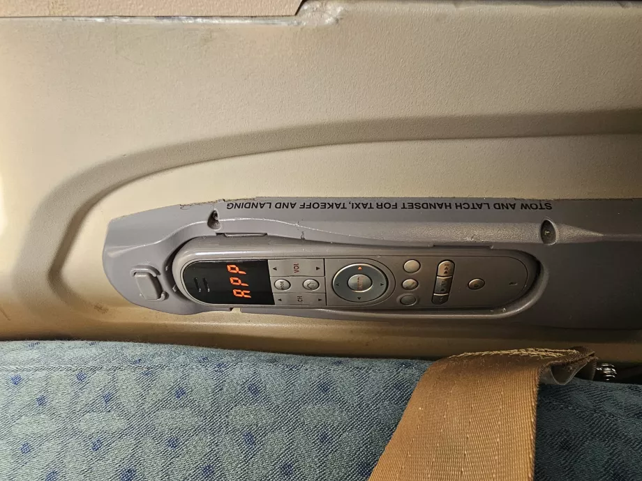 Ovládanie obrazovky IFE