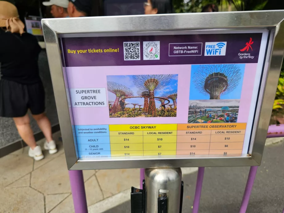 Záhrady pri zálive, vstup do observatória Supertree