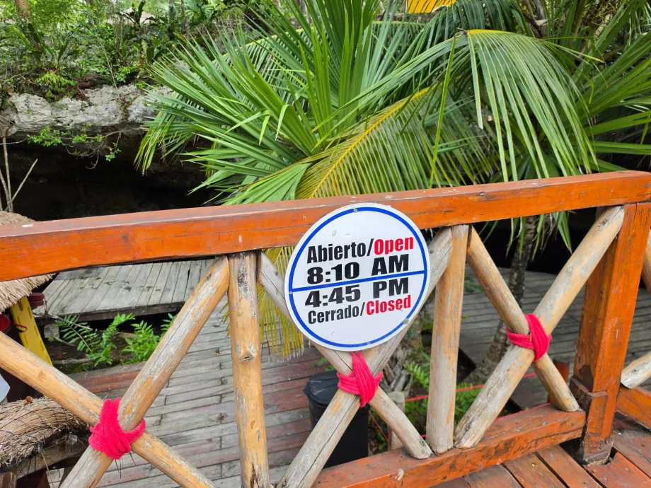 Otváracie hodiny Gran Cenote