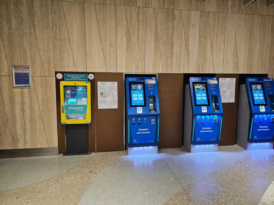Modré stroje - Istanbulkart, žlto-tyrkysové pre Istanbul City Card