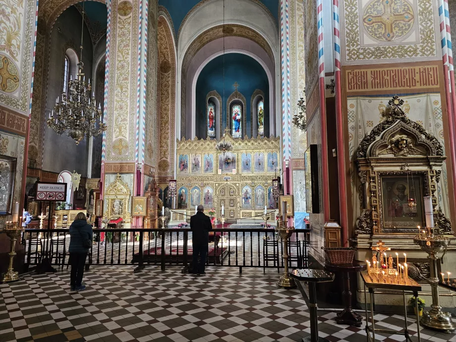 Interiér katedrály Alexandra Nevského