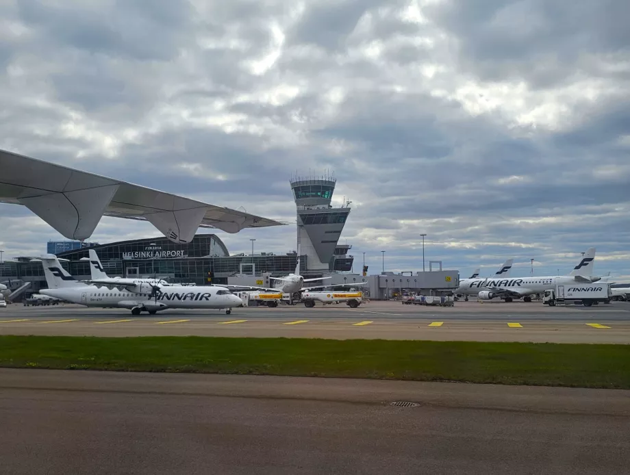 Lietadlo spoločnosti Finnair na letisku Helsinki