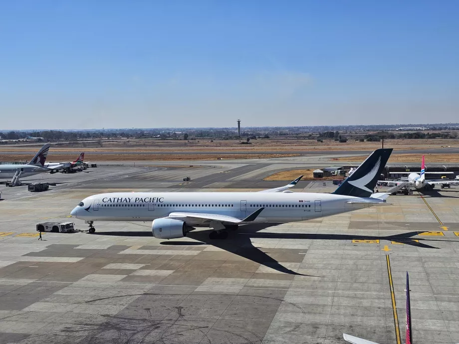 Cathay Pacific, Airbus A350 na letisku v Johannesburgu