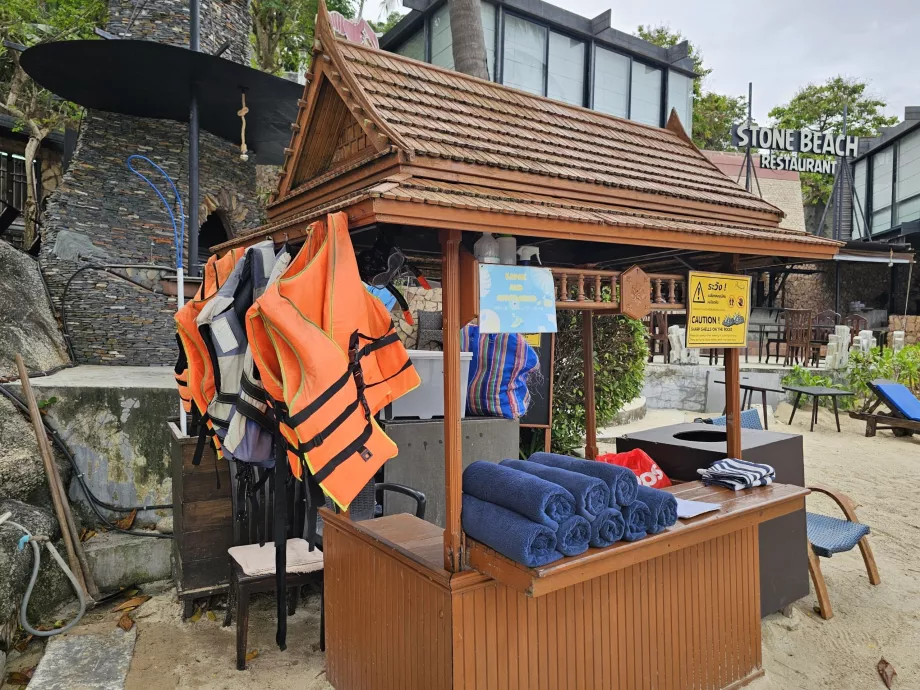 Prenájom uterákov na hotelovej pláži