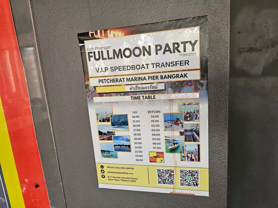 Full Moon Party - lode z ostrova Koh Samui