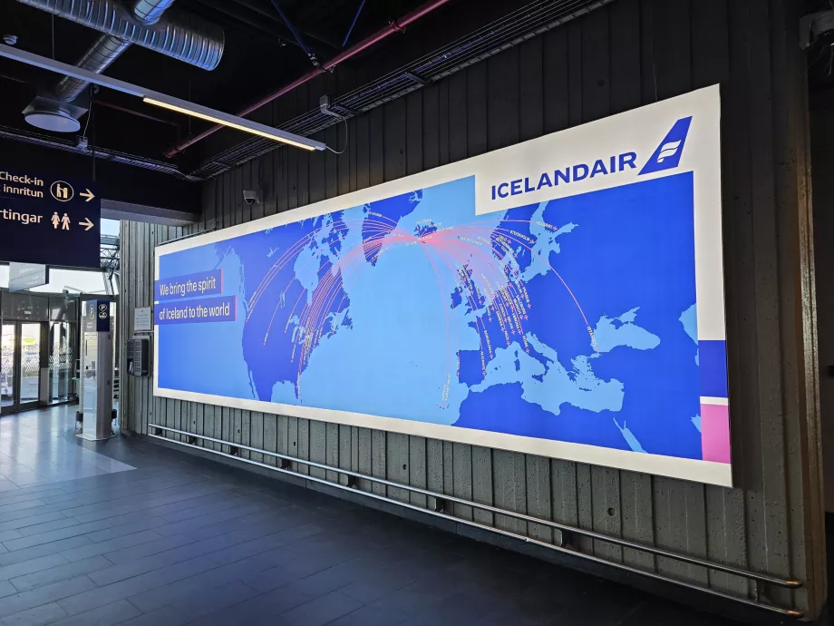 Mapa destinácie Icelandair
