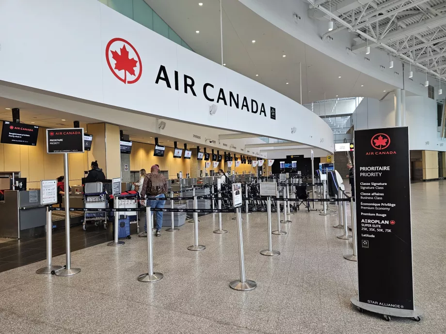 Odbavenie v spoločnosti Air Canada