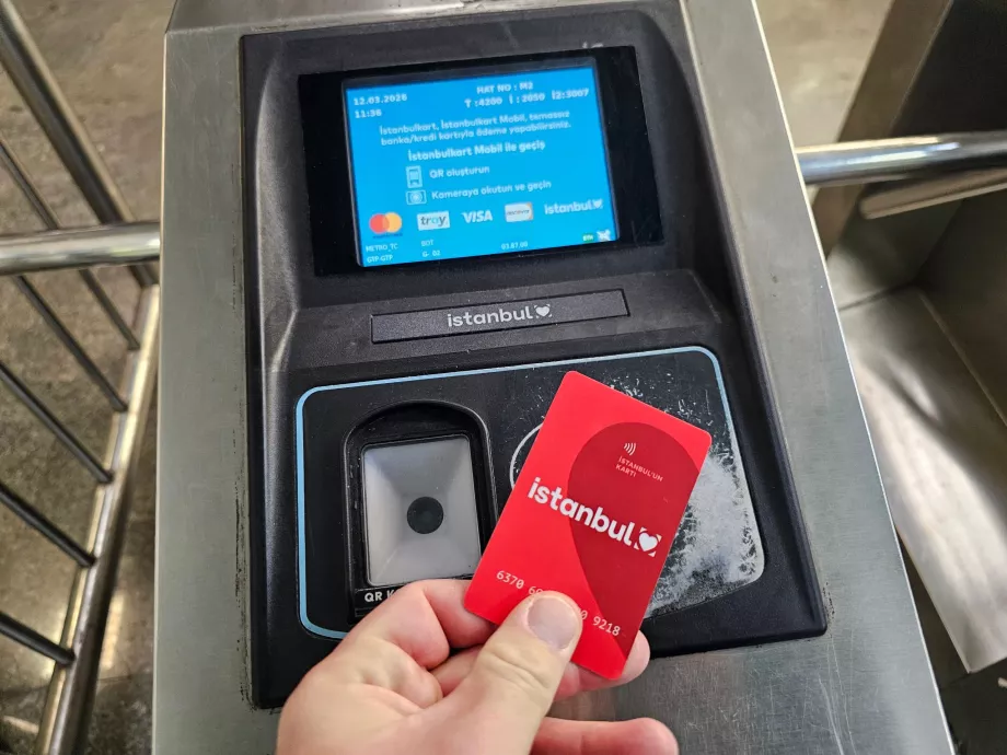 Používanie Istanbulkart