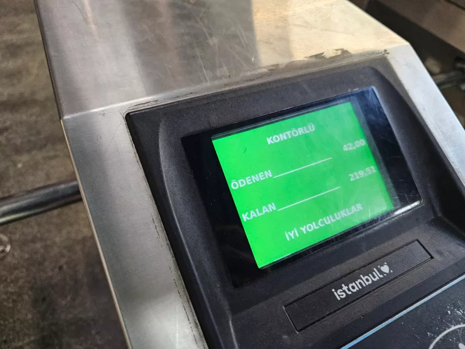 Bilancia na Istanbulkart
