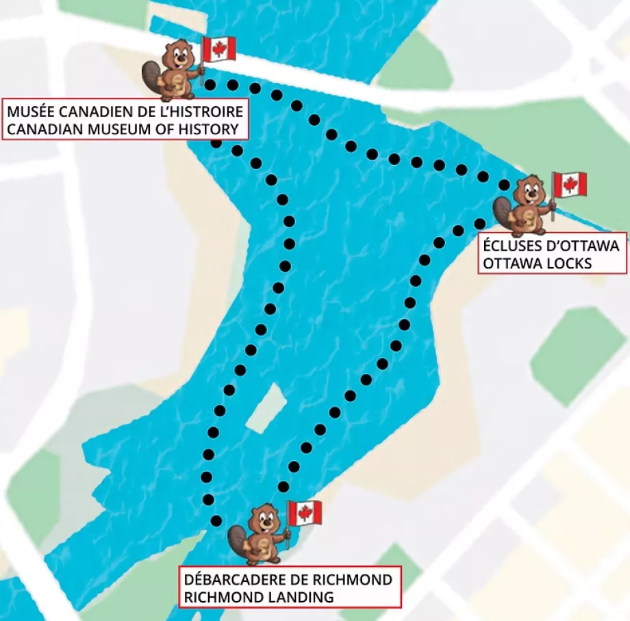 Mapa vodnej taxislužby