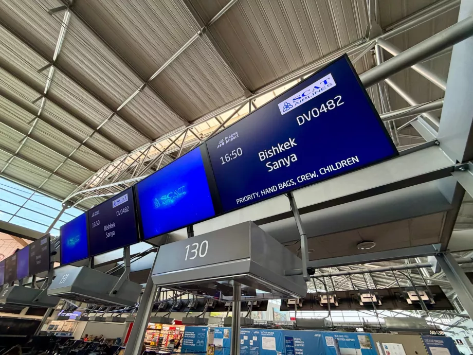 Odbavenie na let spoločnosti SCAT Airlines