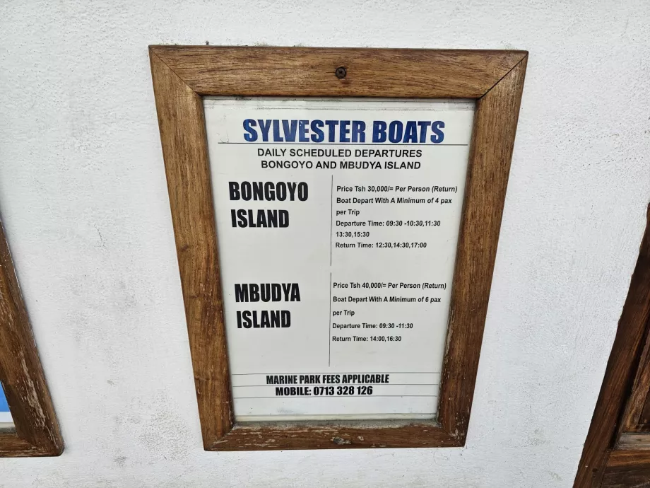 Bongoyo Rozvrh hodín