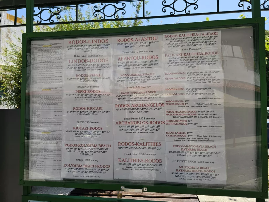 Cestovné poriadky KTEL
