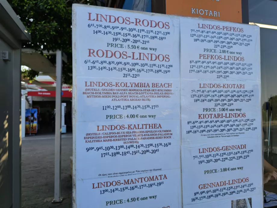 Rozvrh Lindos