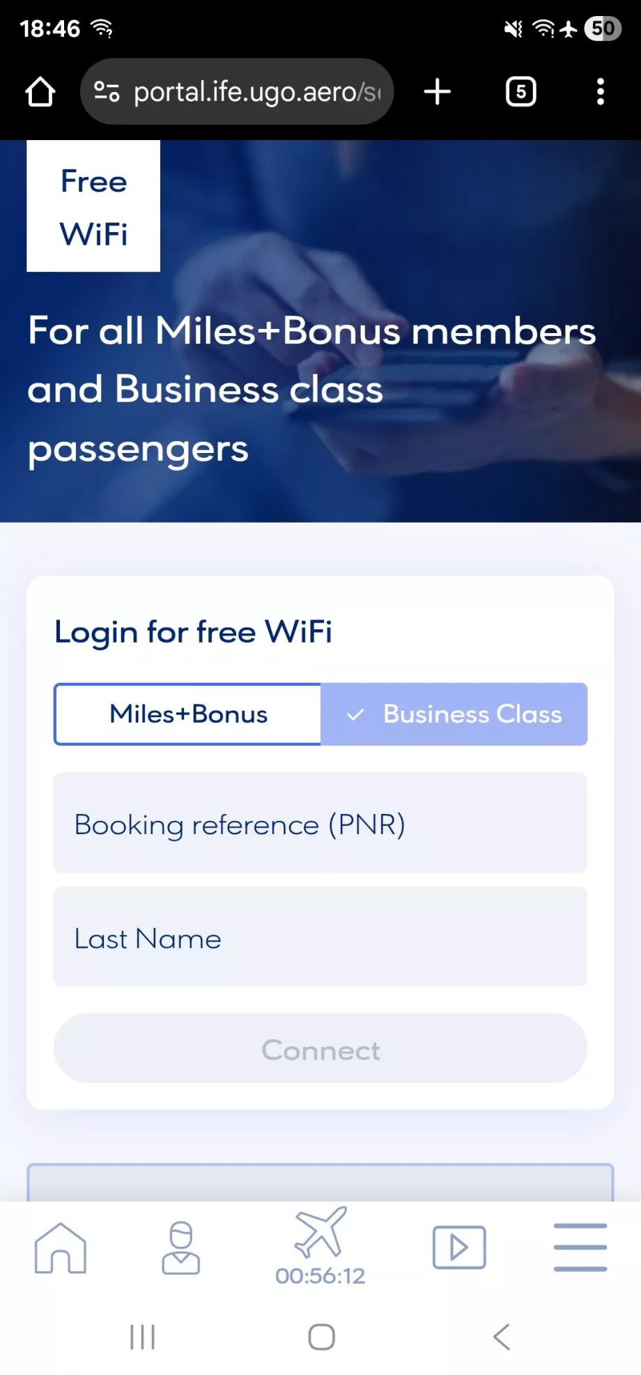 Wi-Fi počas letu