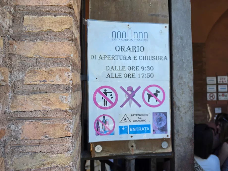 Otváracie hodiny Bocca della Verita