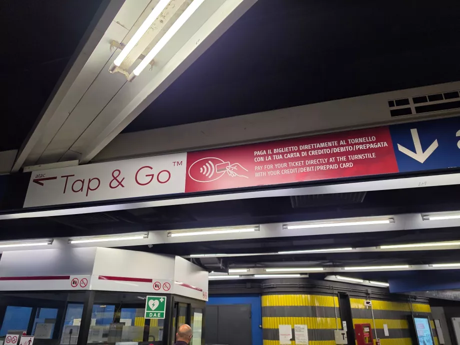 Informácie o bezkontaktnej platbe cestovného v metre