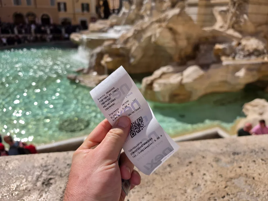 Vstupenka na Fontánu di Trevi