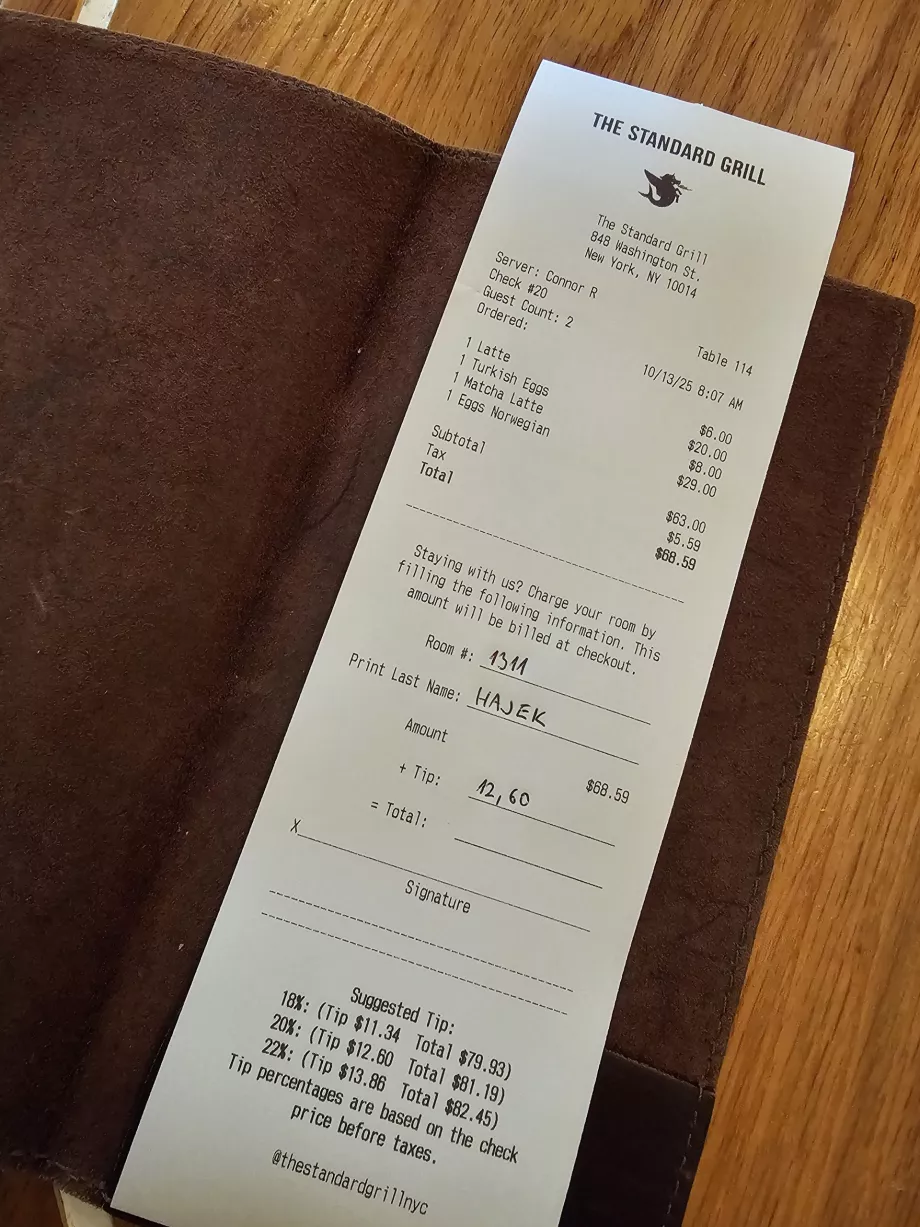 Bill, raňajkové menu