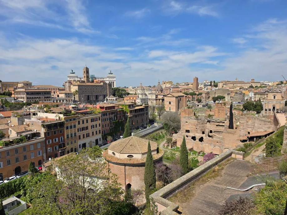 Forum Romanum pri pohľade z Palatína