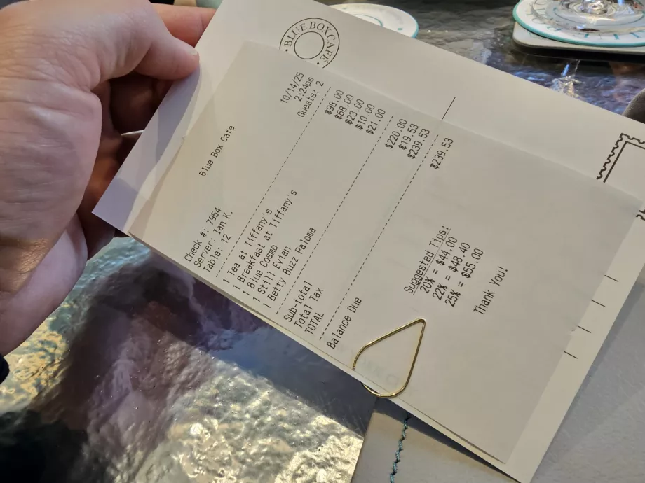 Blue Box, celkový účet