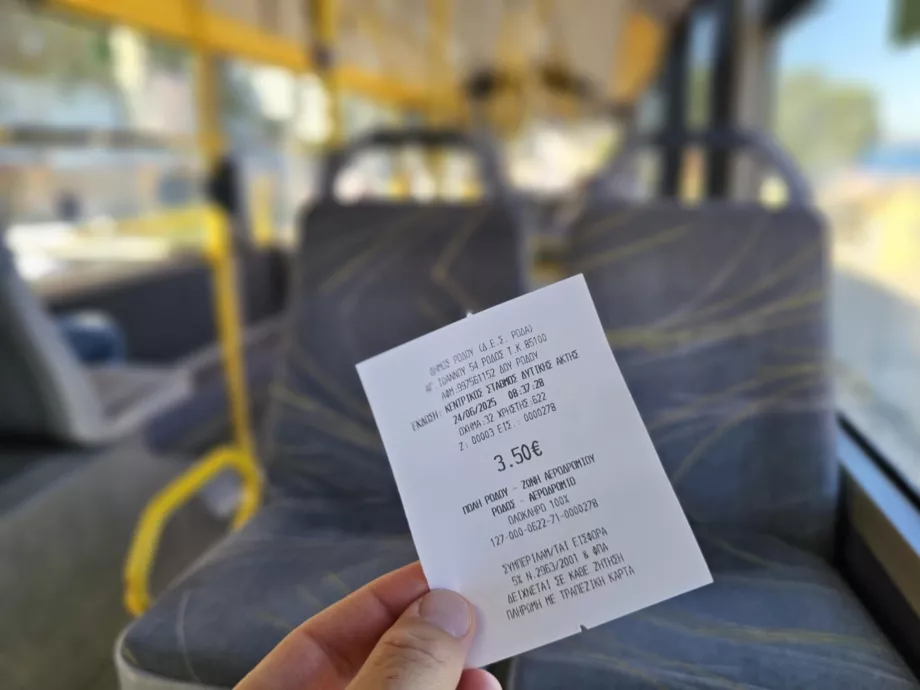 Autobusový lístok D.E.S. Roda