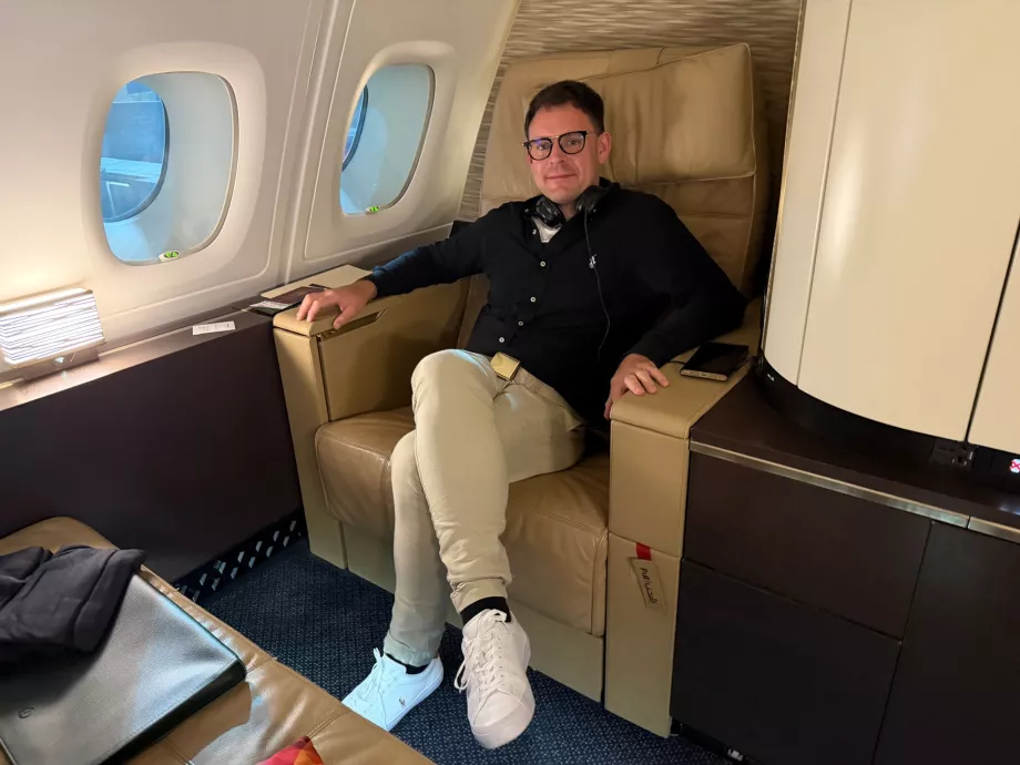 Ja v prvej triede leteckej spoločnosti Etihad Airways