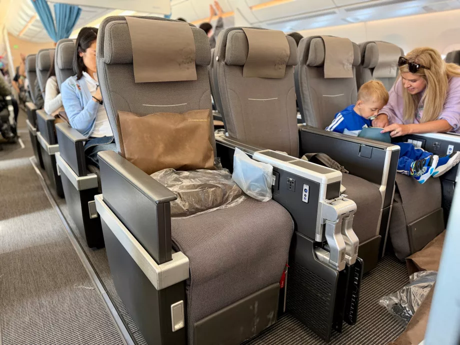 Sedadlá v triede Premium Economy