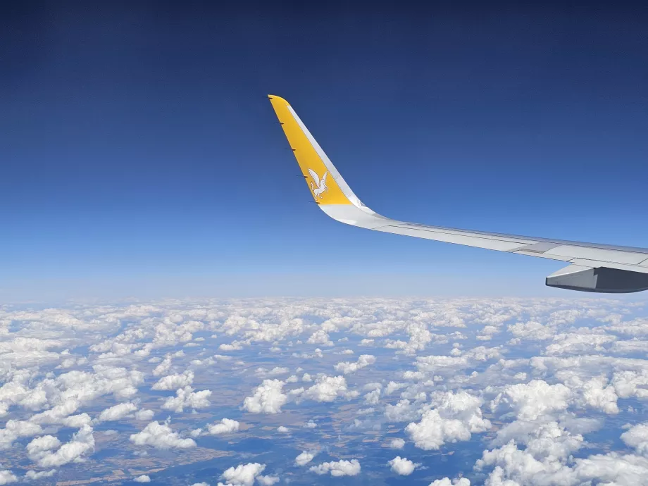 Letecká spoločnosť Pegasus Airlines počas letu Praha-Istanbul