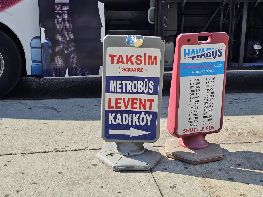 Označenie zastávok Havabus