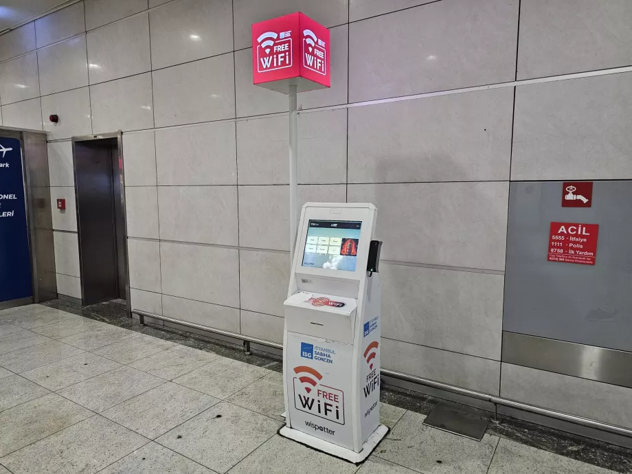 Kiosk pre heslo na internet wi-fi