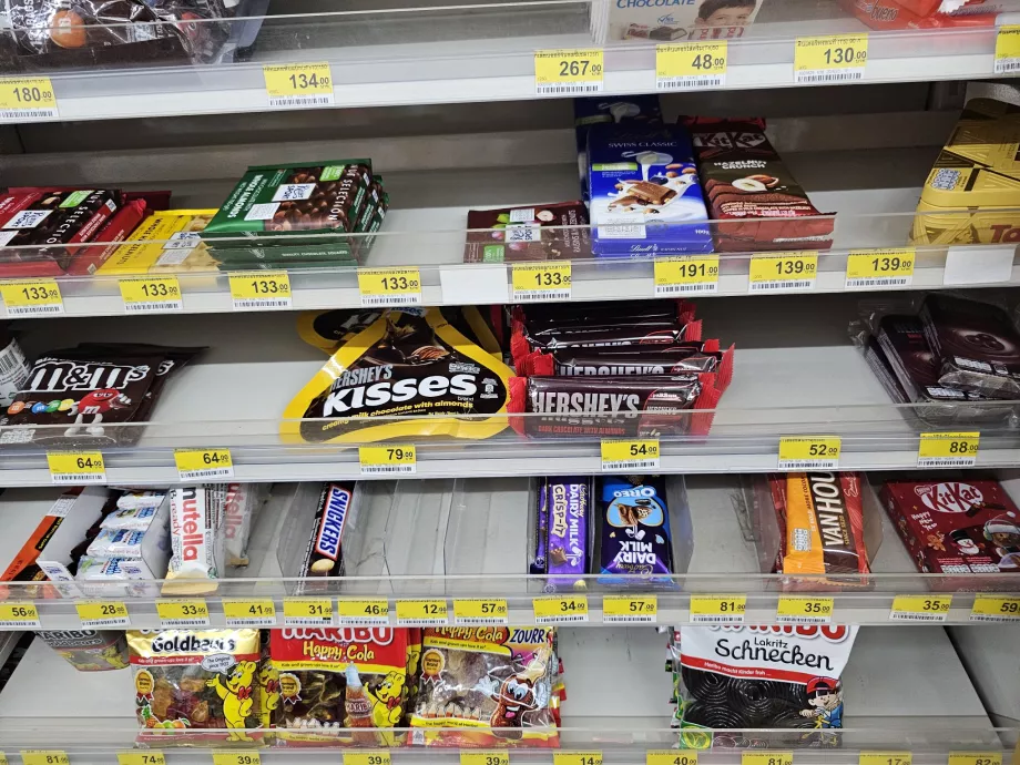 Polica so sladkosťami